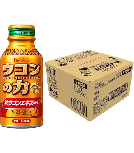 Amazon | ハウスウェルネスフーズ ウコンの力 パイン&ピーチ味 100ml
